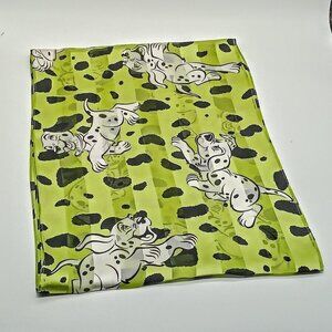 Echo 101 Dalmatians Green Oblong Silk Scarf